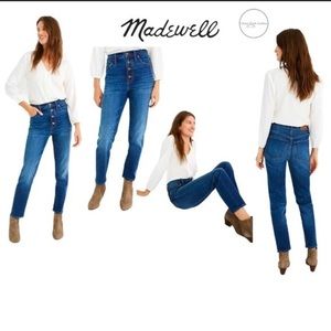 MADEWELL The Perfect Vintage Jean in Barnsdale Wash: Button-Front Edition